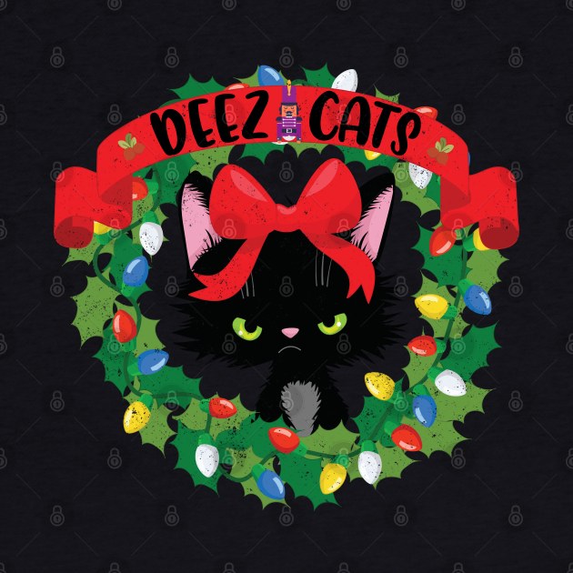 Deez Cats Nuts Nutcracker Christmas Funny Grumpy Kitty by alcoshirts